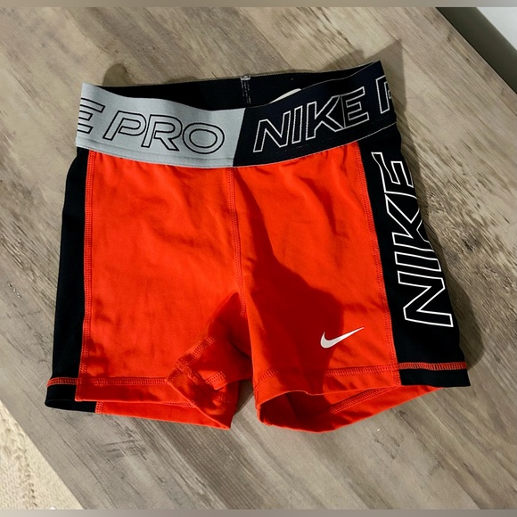 Nike Other - Nike Pro Dri-FIT Orange Girl’s Athletic Shorts